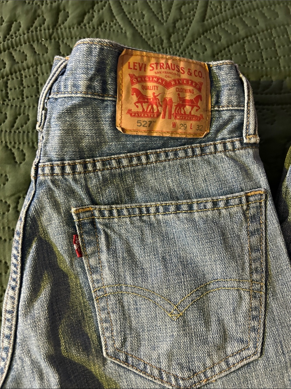 Levi's Men's Light Blue Straight Jeans - Picture 3 of 4